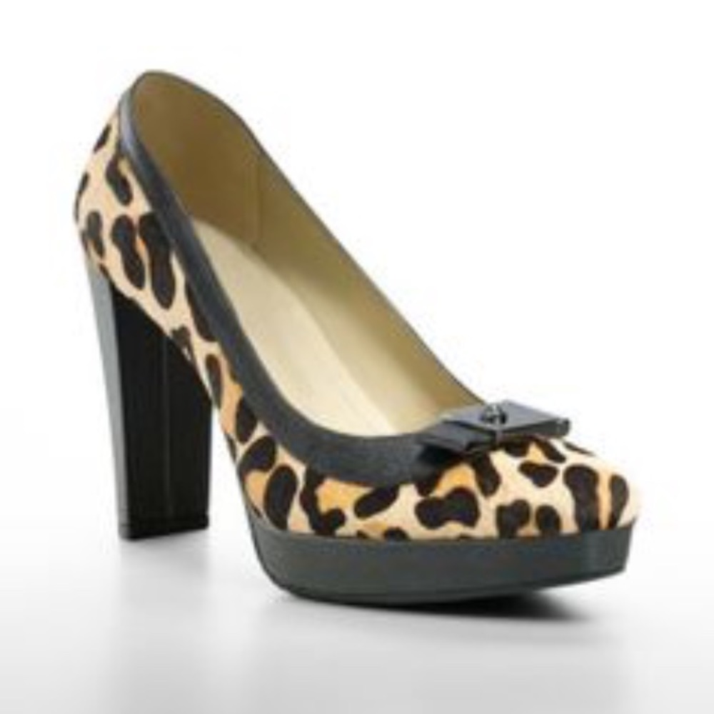 Calvin Klein Pony Hair Leopard Pumps